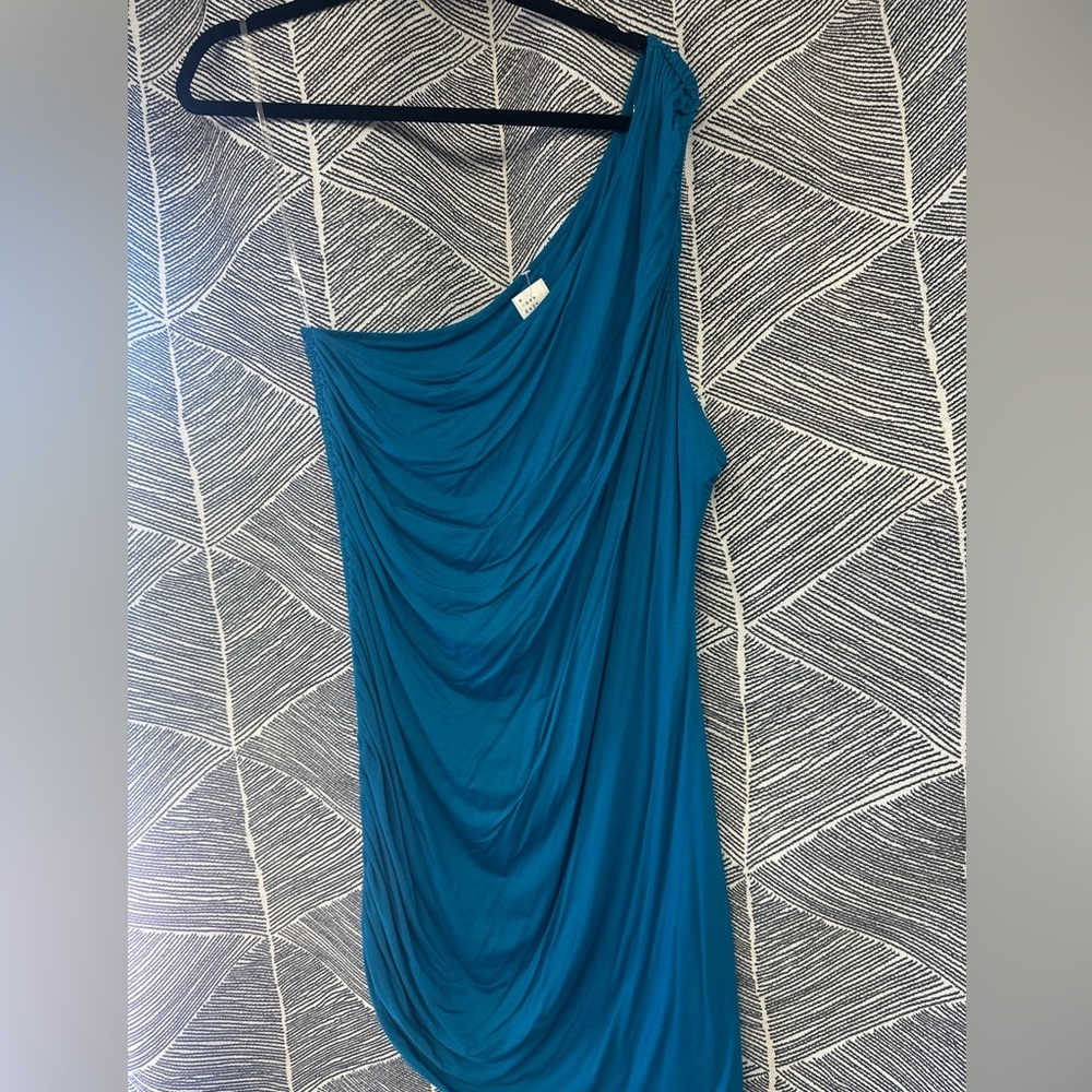 A new day Teal One-Shoulder Draped Dress size XXL.    <<64>>